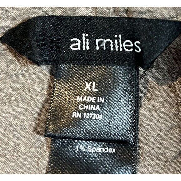 Ali Miles Boho Button Tunic Top Size XL Sleeveless Lagenlook Minimalist Pockets - Picture 9 of 11